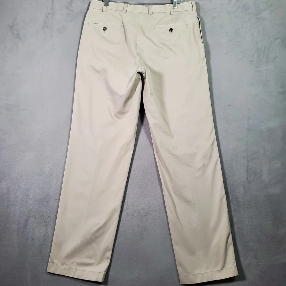 Brooks Brothers Chino Pants Mens 35x32 Tan Clark Advantage Cotton Preppy Classic